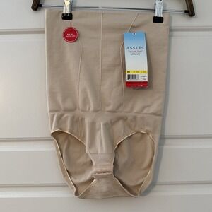 ASSETS by SPANX Womens Size M High-Waist Shaping Panty Beige Stretch NEW NWT